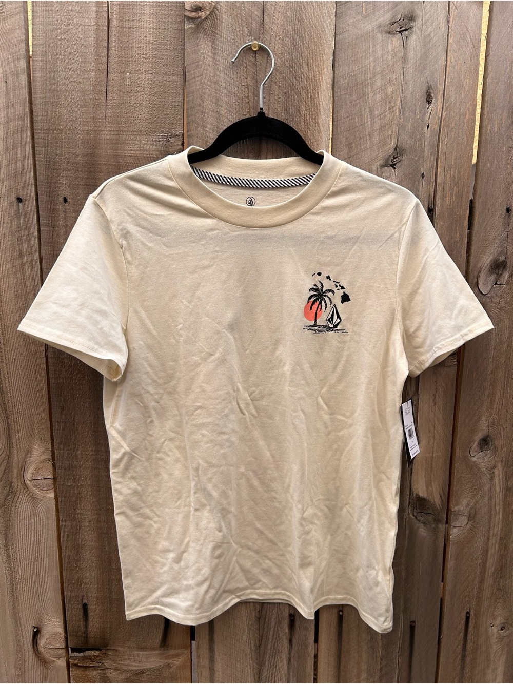 Volcom Pineapple Party BF Tee Hawaiian islands palm tree print